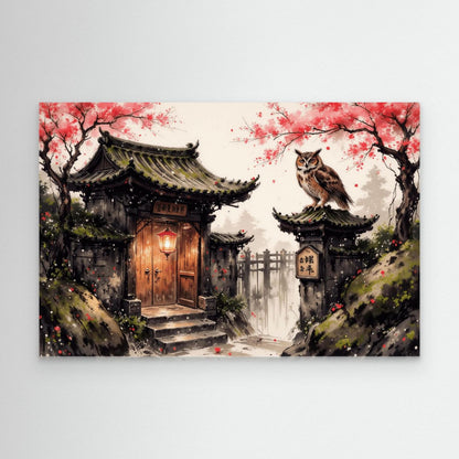 Sakura Owl | Canvas